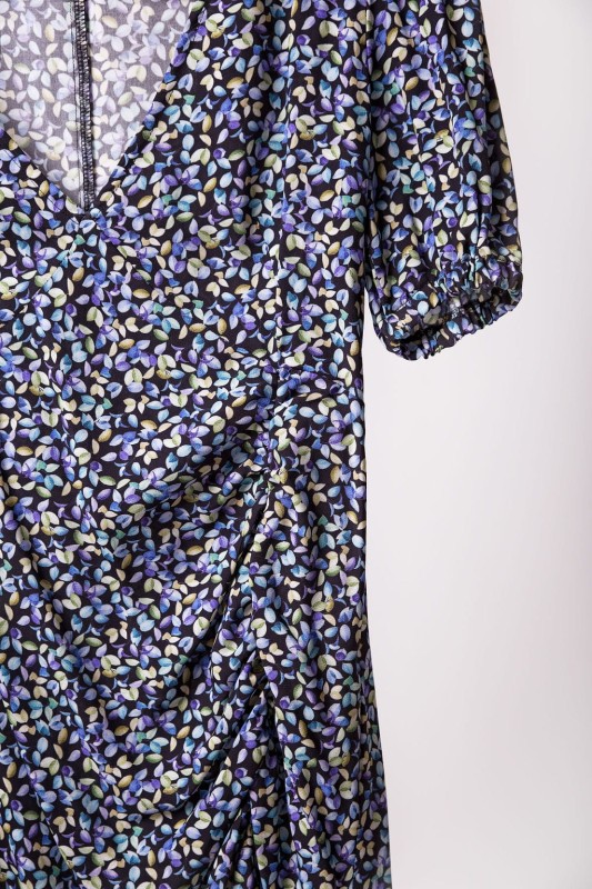 SUKIENKA Z WISKOZY RACHEL MIDI SMALL LEAVES